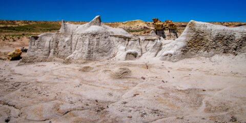 White Ghost Rock At Far End Of Valley Of Dreams, NM