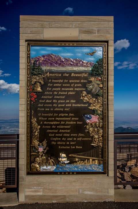 “America The Beautiful”,  Poetry On Pikes Peak Summit, CO