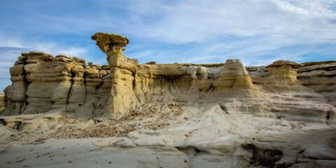 Approaching Impressive Second Group Of Hoodoos In Valley Of Dreams, NM