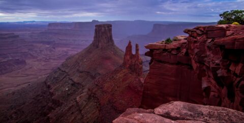 Approaching Marlboro Point On Rainy Day, Moab, UT