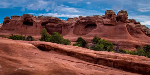 Approaching Tapestry Arch in Arches National Park, Moab, UT