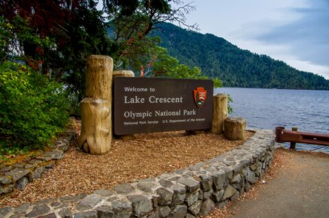 At The Lake Crescent In Olympic National Park, WA