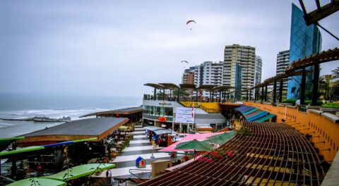 Colorful Tourist Trap Shopping Mall In Miraflores, Lima, Peru