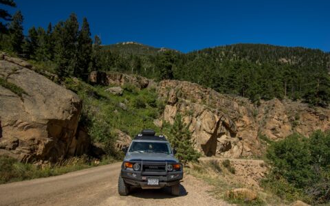 FJ On Old Falls Road in Rocky Mountain National Park, CO