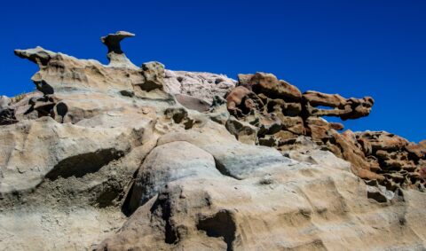 Ghostly White Rock With Crocodile Head In Fantasy Canyon, Vernal, UT