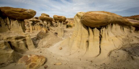Giant Mushroom And Surrounding Rock Formations In Valley Of Dreams, NM