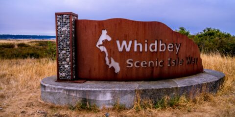 In Waiting For Ferry To Port Towsend On Way To Olympic National Park, WA