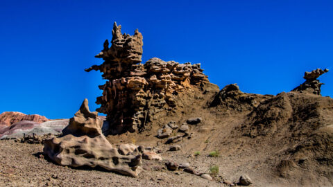 Last Look Back To Fantastic Rock Formations In Fantasy Canyon, Vernal, UT