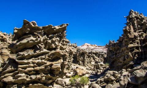 Look Back From The Canyon’s End Towards Picnic Table In Fantasy Canyon, Vernal, UT