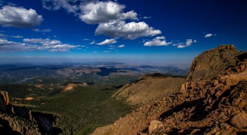 Look From Devil’s Playground Downhill Towards Colorado Springs, CO