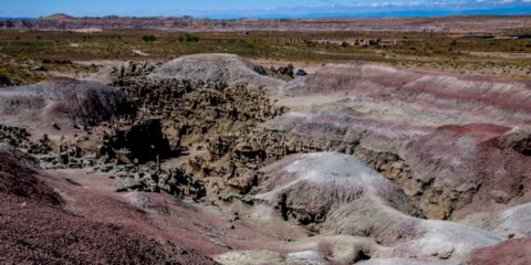 Look From Painted Hill Down To Fantasy Canyon, Vernal, UT