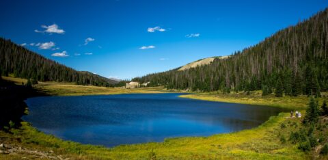 Poudre Lake At Continental Divide In Rocky Mountain National Park, CO