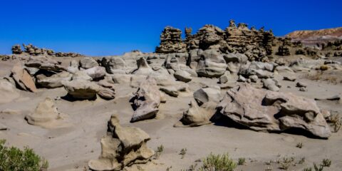 Rock Fins and Scattered Rocks On The Ground Near Fantasy Canyon, Vernal, UT