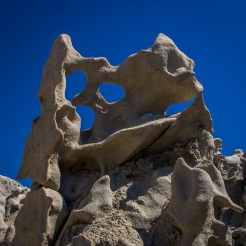 Rock Full Of Holes In Fantasy Canyon, Vernal, UT