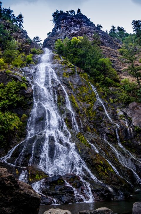 Rocky Brook Falls Outside Of Olympic National Park, WA
