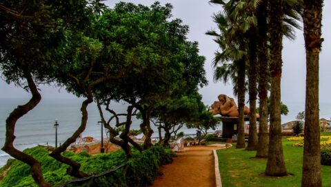 Walk Around Parque Del Amor In Miraflores, Lima, Peru