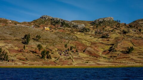 Afternoon Scenery From The Boat On Lake Titicaca, Peru