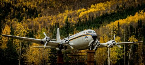 Airplane in Chena Hot Springs, 100km South-East From Fairbanks, AK