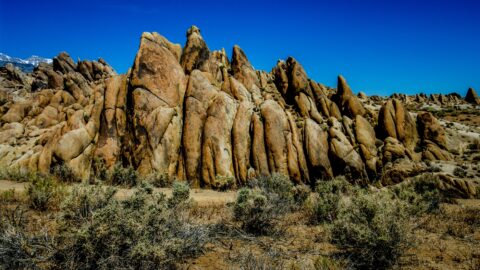 Spear Shaped Rock Formations In The Alabama Hills, CA
