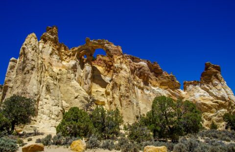 Approaching Grosvenor Arch, Grand Staircase Escalante National Monument, UT