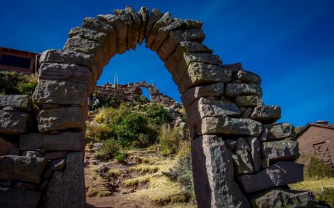 The Arch Inside The Arch On Isla Taquile, Lake Titicaca, Peru