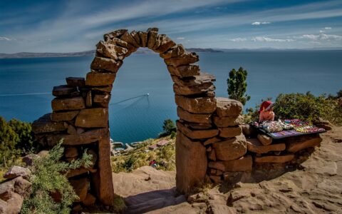 Arch On Isla Taquile, Lake Titicaca, Peru