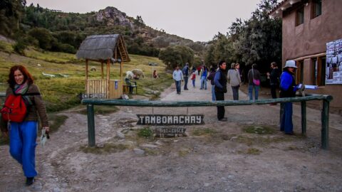 At The Entrance To Tambomachay Archaeological Site, Cusco, Peru