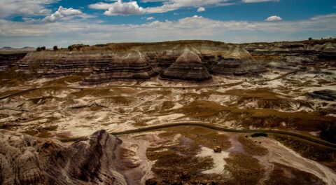 Badlands In Petrified Forest National Park, AZ