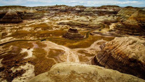Beautiful Badlands In Petrified Forest National Park, AZ