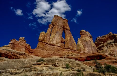 Below Big Druid Arch In Needles, Canyonlands National Park, UT