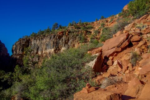 Black Cliff Near The Trail-head to the Subway, Zion National Park, UT