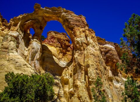 Close Look Through Grosvenor Arch, Grand Staircase Escalante National Monument, UT