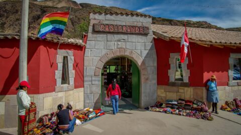 Entrance To Casa Grande Restaurant, Urubamba, Sacred Valley, Peru
