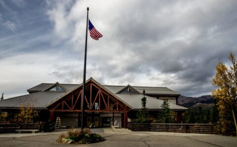 Entrance To Denali National Park Visitor Center, AK