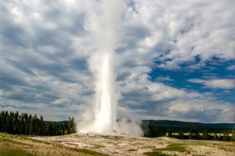 Another Eruption of Old Faithful, Yellowstone National Park, WY