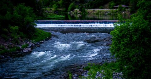 Evening Walk Along Gunnison River In Black Canyon Of The Gunnison National Park, CO