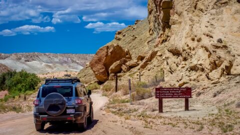 FJ At Intersection of Caneville Wash Road and  Scenic Byway 24, UT