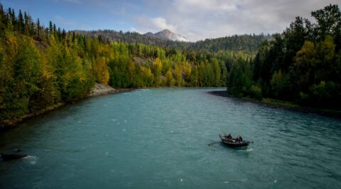Fishermen Boat On The Russian River, Kenai Peninsula, AK