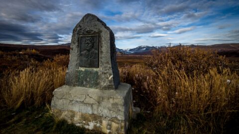 General Richardson Monument and Gulkana Glacier in The Background, Richardson Highway, AK