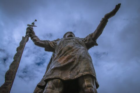 Giant Statue Of  Pachacuteq (11.5m and 22 tons), Cusco, Peru