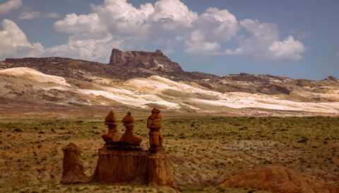 Guard Of Goblings In FrRont Of The Tower In Goblin Valley State Park, UT