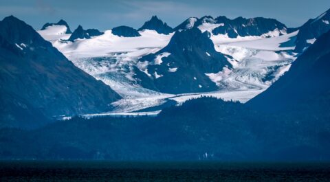 Harding Icefield In Kachemak Bay Near Homer, AK