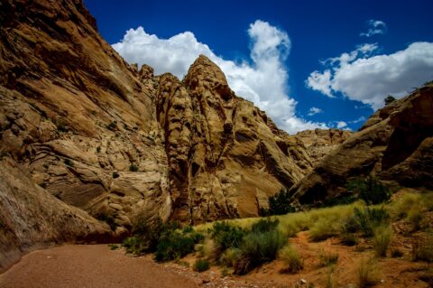 Hiking Through Grand Wash, Capitol Reef National Park, UT