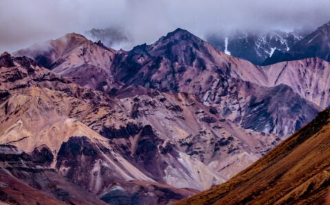 Hills At Polychrome Pass In Denali National Park, AK