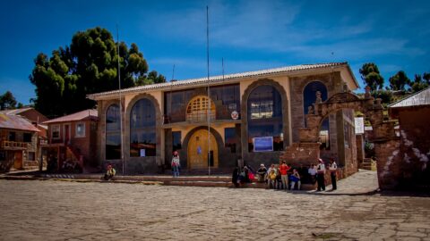 Plaza De Armas, Isla Taquile, Lake Titicaca, Peru