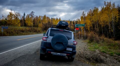 FJ At The Start Point Of (Gravel Road) Dalton Highway, AK