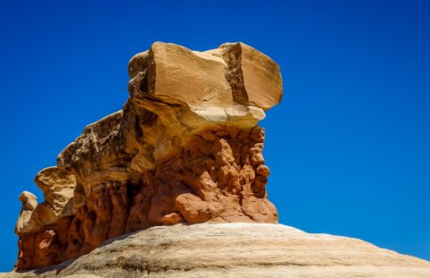 Just Like Caterpillar, Sediment Rock Figure In Devils Garden, Grand Staircase Escalante National Monument, UT