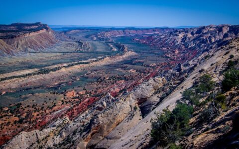 Look At Big Bend Of Waterpocket Fold From Strike Valley Overlook, Capitol Reef National Park, UT