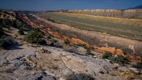 Look At Waterpocket Fold From The Rim Of Upper Muley Twist Canyon, Capitol Reef National Park, UT