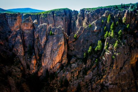Look Deep Down From Devil’s Overlook  Is  Black Canyon Of The Gunnison National Park, CO
